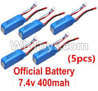 Wltoys P939 Parts-Battery,WLtoys 7.4V 400mAh(5pcs) For WLtoys P939 1:28 RC Drift Car Parts P939 RC desert Off Road Buggy parts